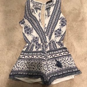 Paisley print romper